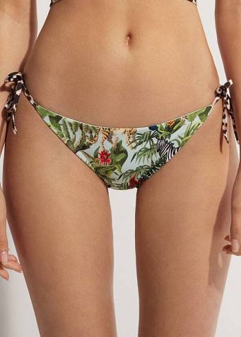 Dámské Spodní Díl Bikin Calzedonia String Nairobi Eco Zelene | CZ2580YU