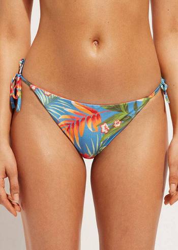 Dámské Spodní Díl Bikin Calzedonia String Maui Zelene | CZ2585QZ