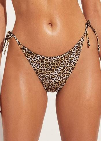 Dámské Spodní Díl Bikin Calzedonia String Malindi Hnědé | CZ2588BC