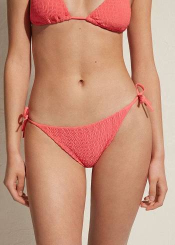 Dámské Spodní Díl Bikin Calzedonia String Lanzarote Růžové | CZ2592ZG