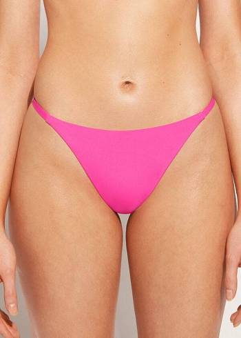 Dámské Spodní Díl Bikin Calzedonia Tanga Indonesia Eco Růžové | CZ2556RW